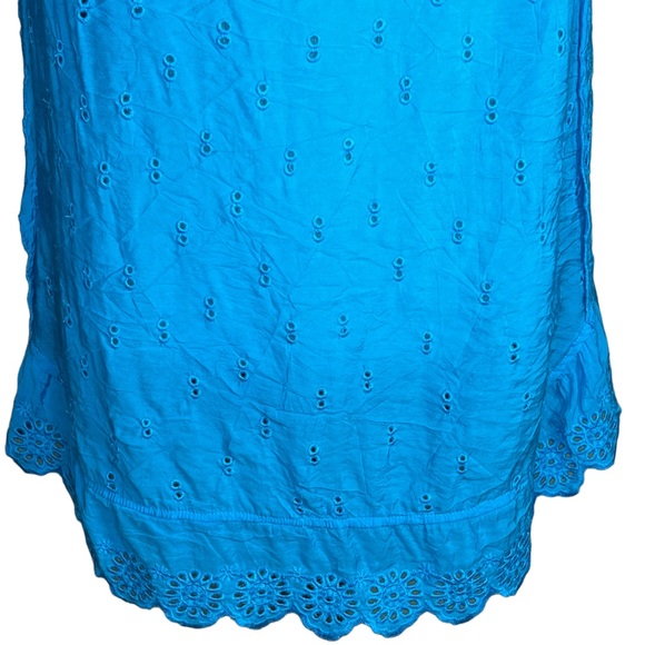 V Cristina Sleeveless Eyelet Bamboo Blend Tunic With Scalloped Hem Medium - Picture 8 of 15